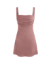 Picture of Ruched Square Neck Mini Dress In Dusty Pink