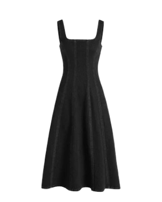 Picture of Ruffle Cami Maxi Dress In Black