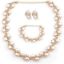 Picture of Shining Diva Fashion Latest Stylish Design Fancy Pearl Bracelet Earrings Necklace