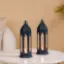 Picture of Navy Blue Moroccan Candle Holder Lantern Set Of 2