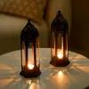 Picture of Navy Blue Moroccan Candle Holder Lantern Set Of 2