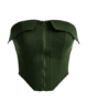 Picture of Textured Zip Front Corset Top