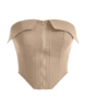 Picture of Textured Zip Front Corset Top