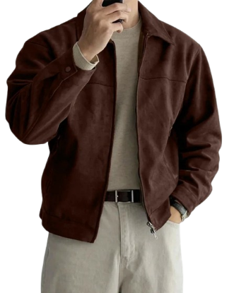 Picture of Brown Button Down Full Sleeve Jacket