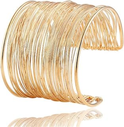 Picture of Shining Diva Fashion Non Precious Metal Gold Plated Stylish Kada Bangle Cuff Bracelet for Women