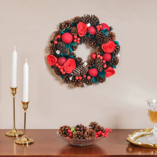 Picture of Sustainable Christmas Wreath for Wall Decoration