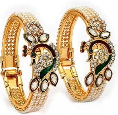 Picture of Sukkhi Trendy Fashion 18K Gold Plated with Diamond Studded Peacock Shaped