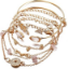 Picture of Stylish Multilayer Gold Plated Bangle Bracelet