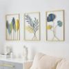 Picture of Zanaat Gold Metal Wall Decor Leaf Set Wall Hanging Decoration (17x11) INCHES Pack of 3  (Multicolor)