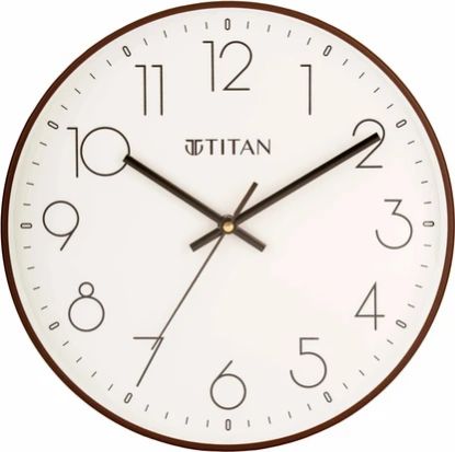 Picture of Titan Analog 30.5 cm X 30.5 cm Wall Clock  (Brown, With Glass, Standard)