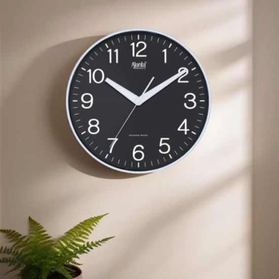 Picture of AJANTA Analog 35 cm X 35 cm Wall Clock  (White, With Glass, Standard)