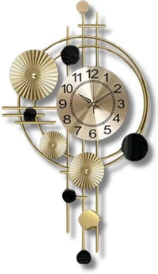Picture of LuxeLookz Analog 76 cm X 41 cm Wall Clock  (Multicolor, Without Glass, Standard)