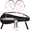Picture of Silver's FIRE Badminton Combo- 2 Rackets with Feather Shuttle Pack of 3 Badminton Kit  (NA)