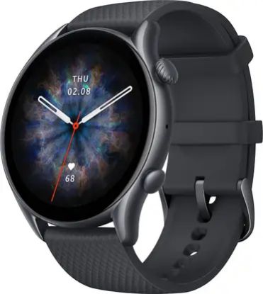 Picture of AMAZFIT GTR 3 Pro with BT Phone Calls, 1.45" AMOLED Display and Blood Pressure Smartwatch  (Black Strap, Free Size)
