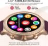 Picture of AMOLED Display Music & Fitness BT Calling Luxury Design girls Smartwatch  (Maroon Strap, Regular Size)