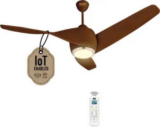 Picture of Twist-1320mm 65% Power Saving BLDC Ceiling Fan|BEE 5 Star Rated & ISI Marked with 5 Year Warranty BLDC Motor with Remote 1320 mm Ceiling Fan  (5 Star | Brown | Pack of 1)