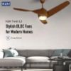 Picture of Twist-1320mm 65% Power Saving BLDC Ceiling Fan|BEE 5 Star Rated & ISI Marked with 5 Year Warranty BLDC Motor with Remote 1320 mm Ceiling Fan  (5 Star | Brown | Pack of 1)